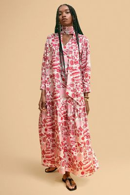 Printed Silk Bow Maxi Dress from Gant