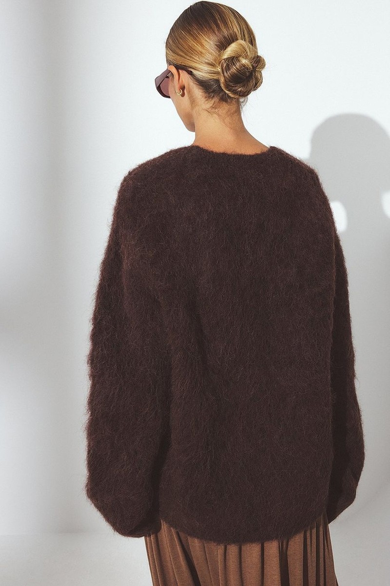 Knitted Alpaca Blend Scoop Neck Sweater from NA-KD