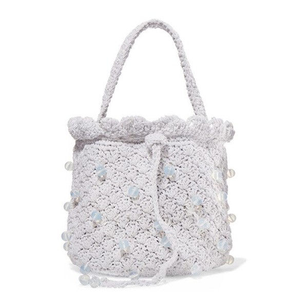 Bucket Of Ice Beaded Metallic Crocheted Tote from Suryo