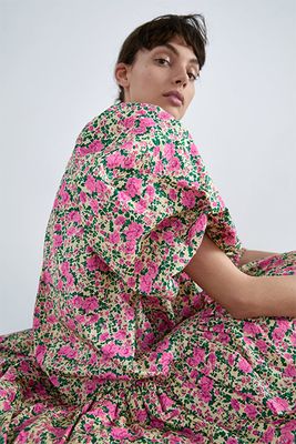 Voluminous Printed Dress from Zara