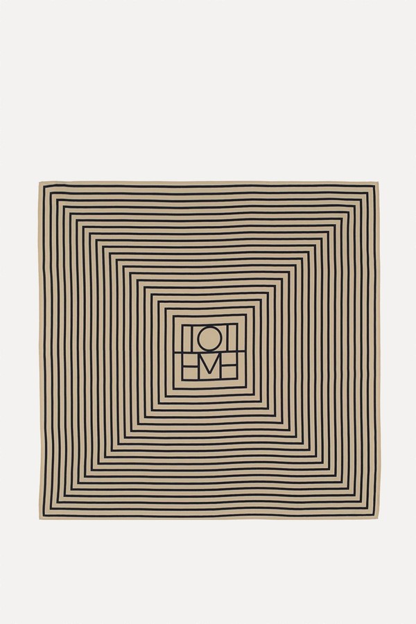 Signature Monogram Silk Scarf from Toteme