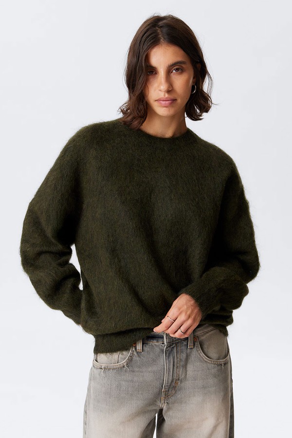 Oversized Knitted Mohair Blend Sweater from Weekday