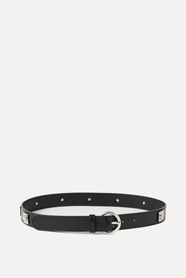 Leather Belt With Rivets from Sandro