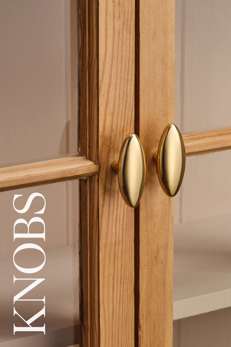  Polished Brass Oval Knob from MG & Co