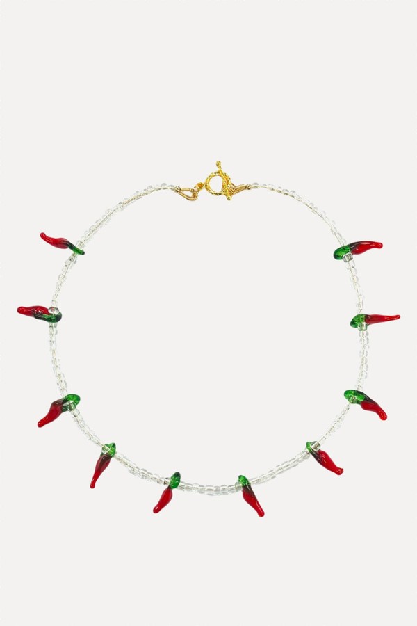 Glass Chilli Beaded Necklace from Muzungu Sisters