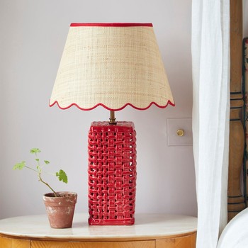 Raffia Scalloped Lampshade from Matilda Goad