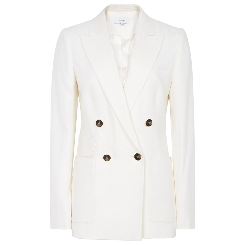 Double Breasted White Blazer, £245 (was £295) | Reiss