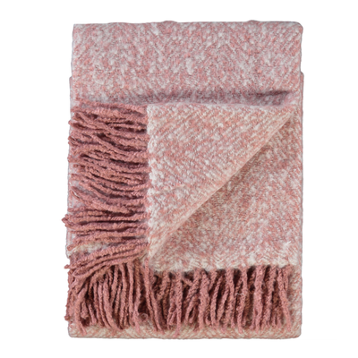 Pink Herringbone Throw 