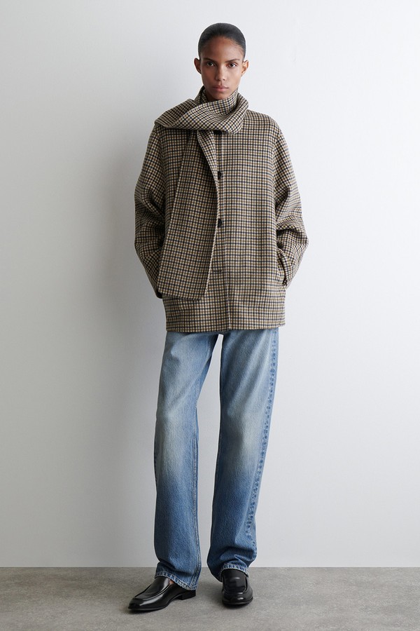 Double-Faced Wool Scarf Short Jacket from COS