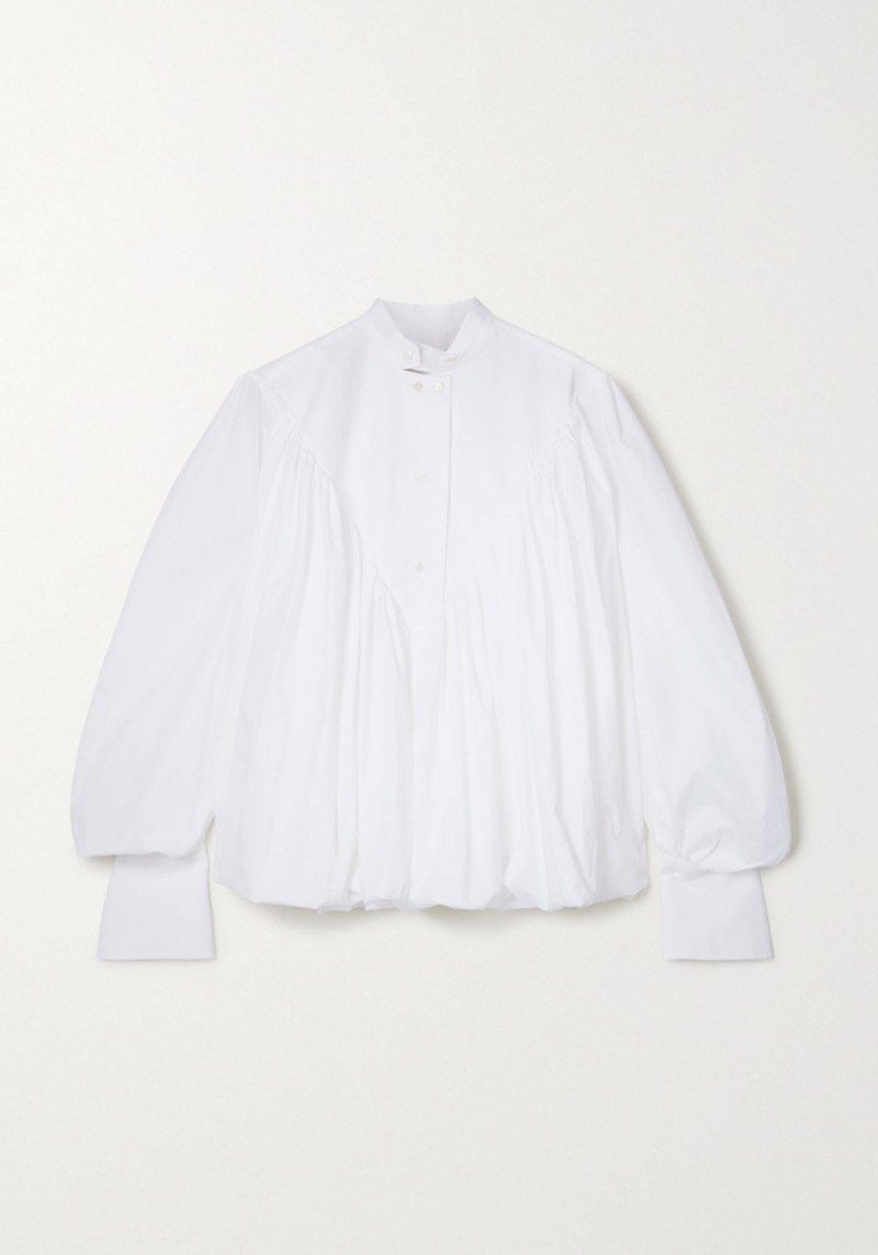 Ateles Pleated Cotton-Blend Poplin Shirt  from Palmer // Harding