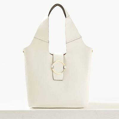 Ring Detail Hobo Bag