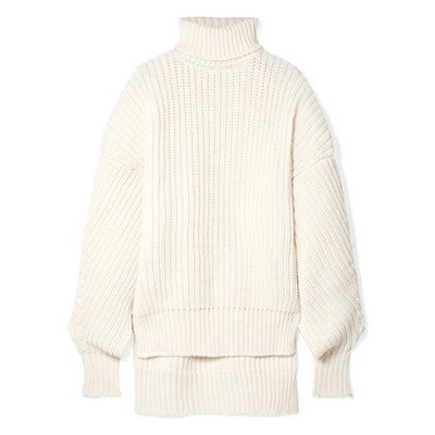 Cutout Wool Turtleneck Sweater from A.W.A.K.E