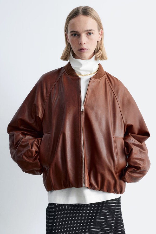 Leather Bomber Jacket from & Other Stories