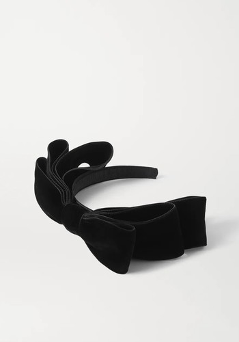 Katya Bow-Embellished Velvet Headband from Jennifer Behr