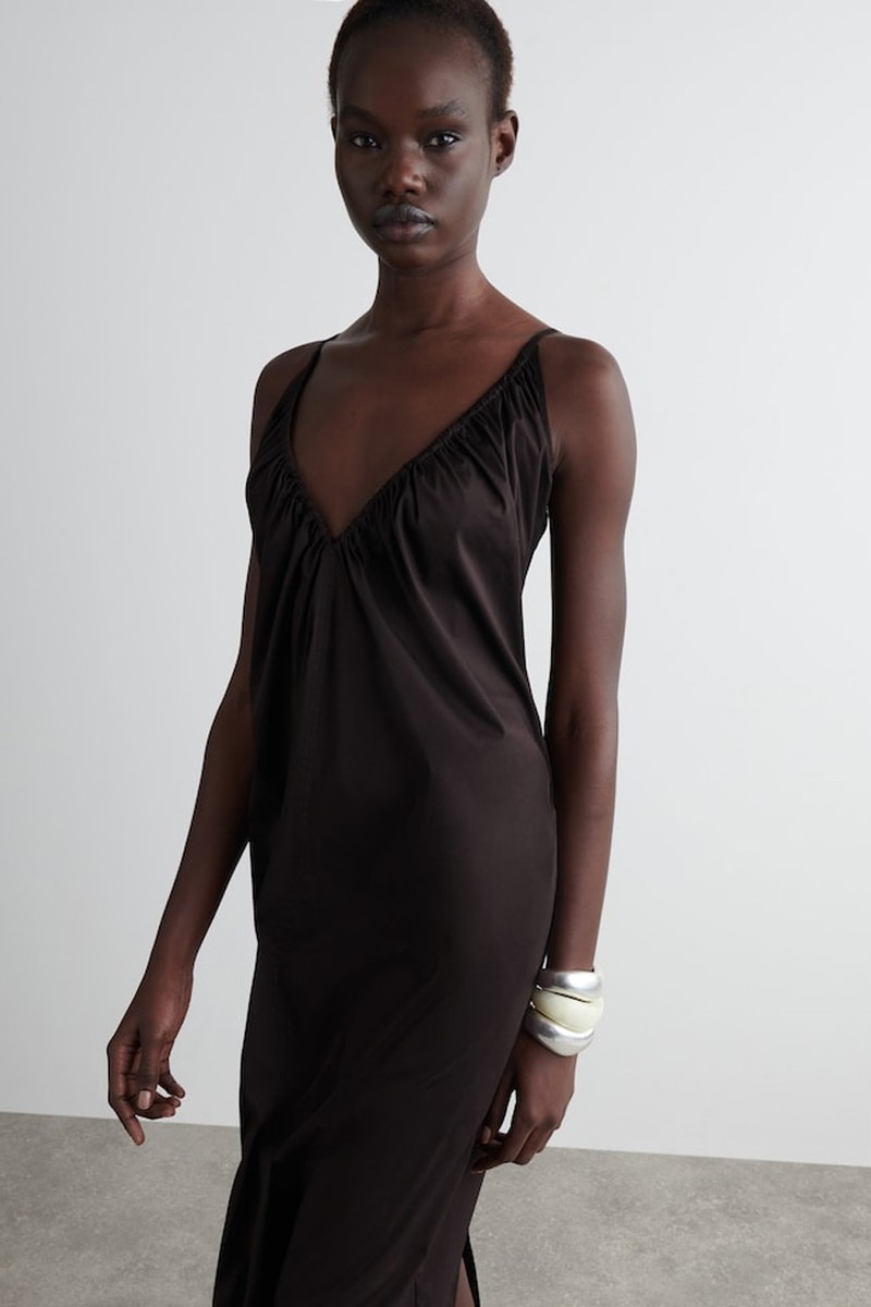 Gathered V-Neck Maxi Dress from COS