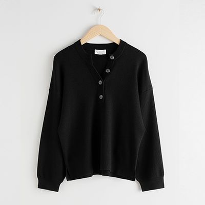 Button-Up Wool-Blend Sweater from & Other Stories