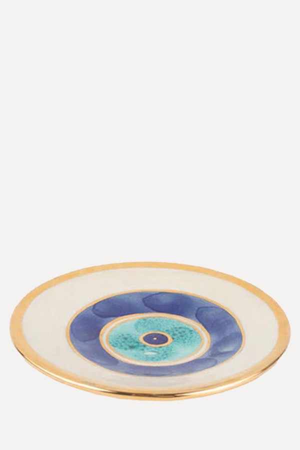 Gold Plated Eye Ceramic Plate from Susa