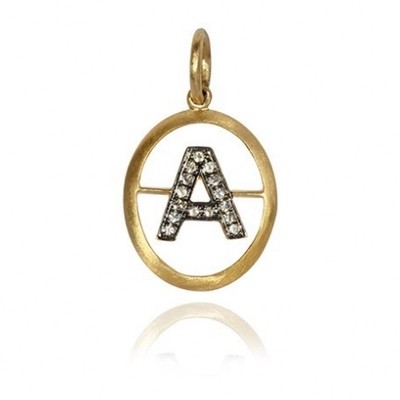 Gold Diamond Initial Pendant from Annoushka