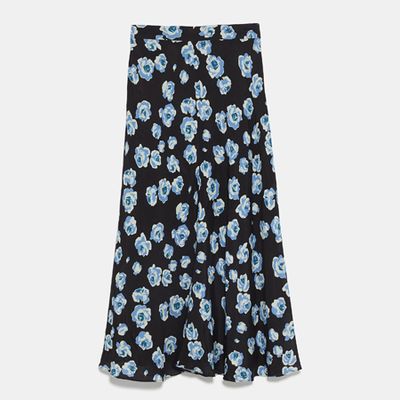 Floral Midi Skirt from Zara