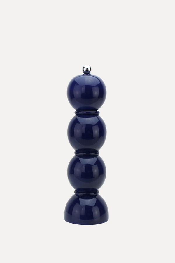 Navy Lacquer Bobbin Salt Or Pepper Mill Grinder  from Addison Ross 