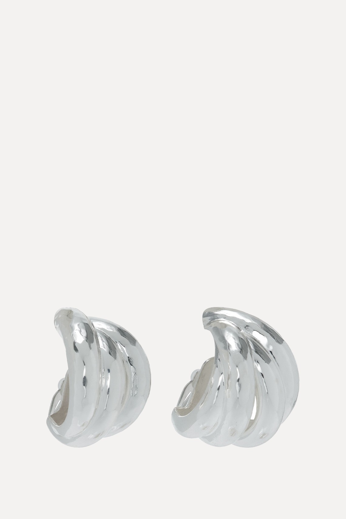 Silver-Plated Knotted Hoop Earrings from Valéré