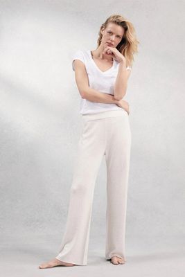 Wide Leg Knitted Joggers With Cashmere from The White Company