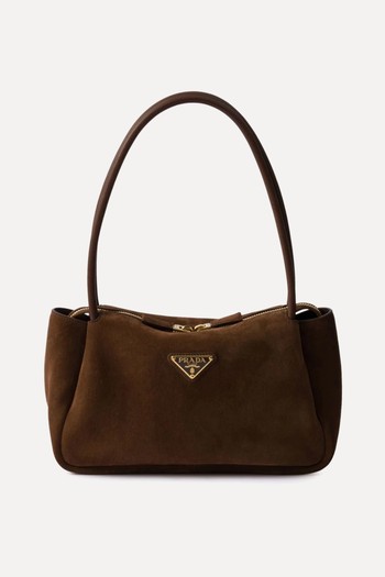 Medium Suede Shoulder Bag from Prada