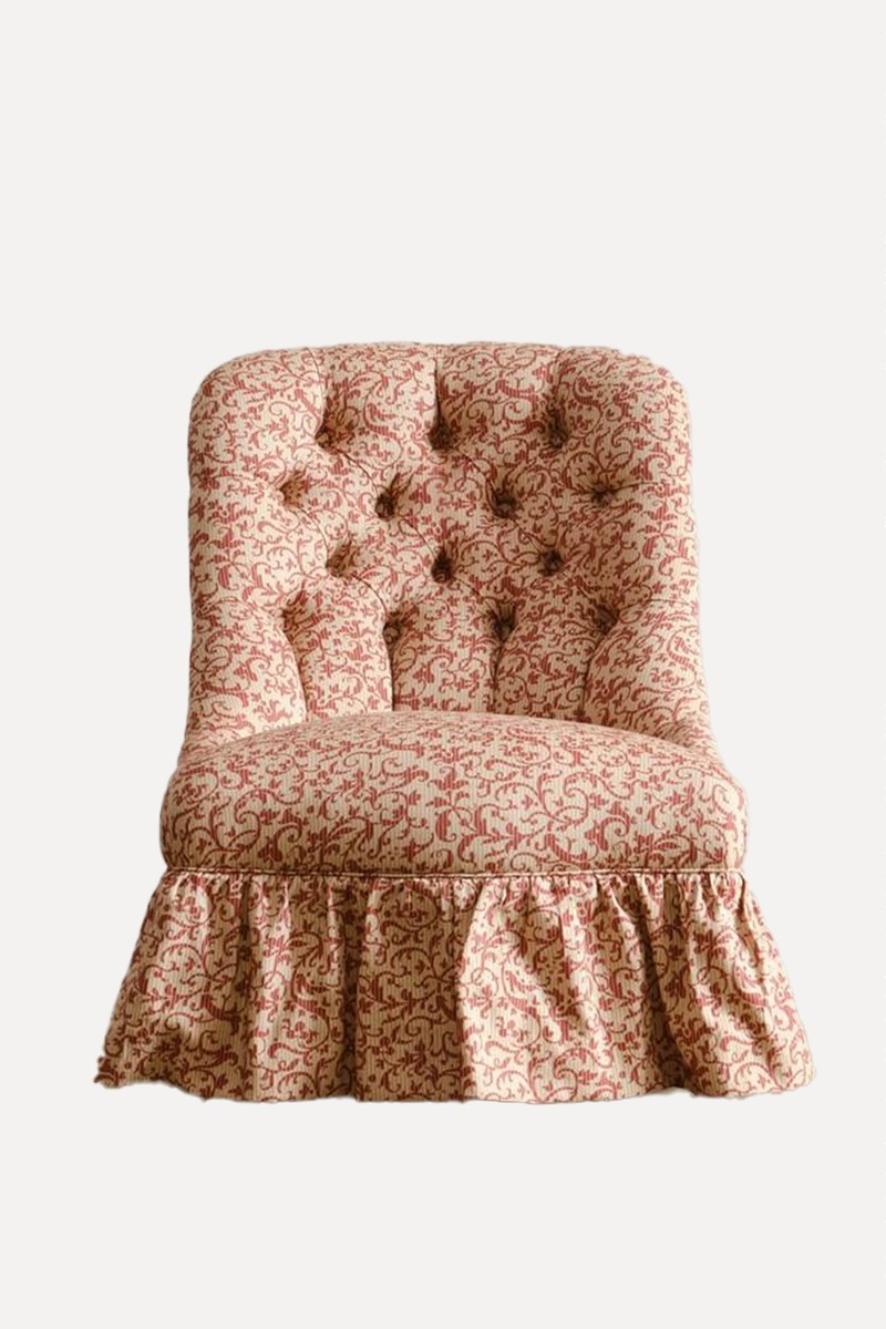 Walnut Slipper Chair from 1st Dibs