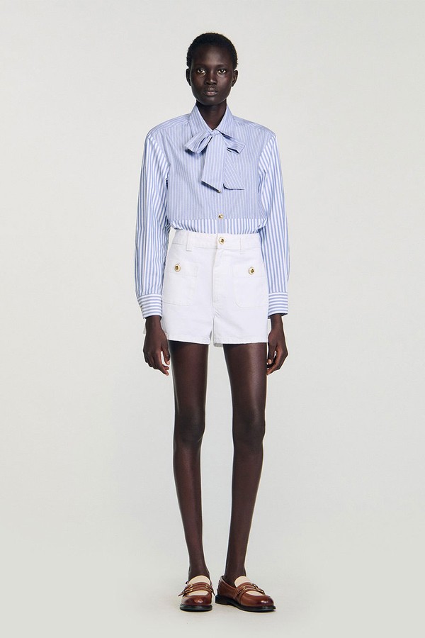 Striped Tie Shirt from Sandro