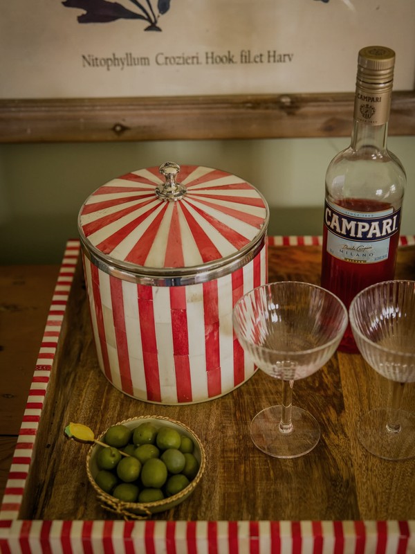 Bone Inlay Ice Bucket 