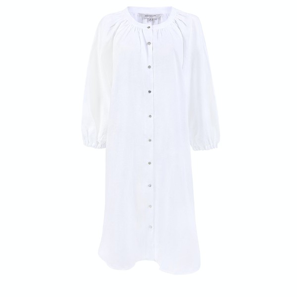 White Linen Shirt Dress from Hesper Fox