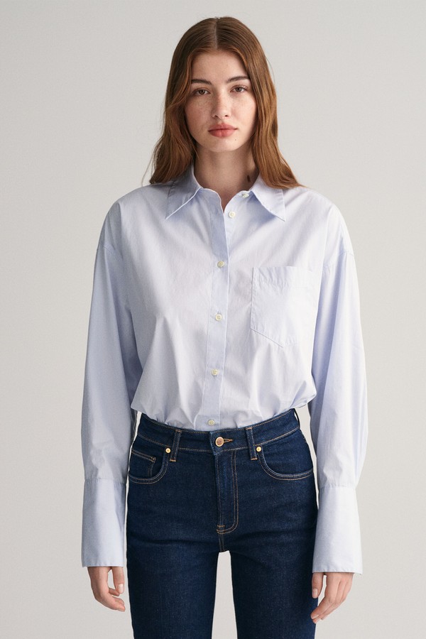 Oversized High Cuffs Poplin Shirt from Gant