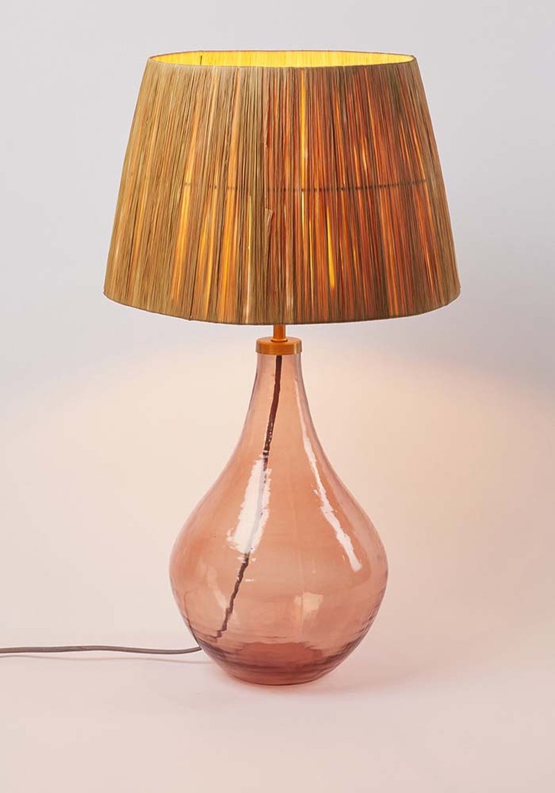 Glass Desk & Table Lamp from Oliver Bonas