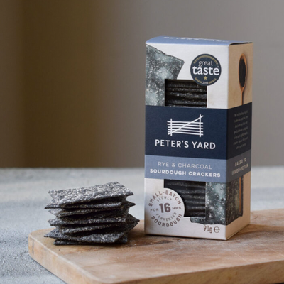 Rye & Charcoal Sourdough Crackers from Peter's Yard