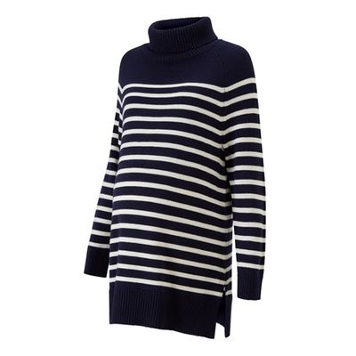 Jolie Maternity Stripe Turtleneck from Isabella Oliver