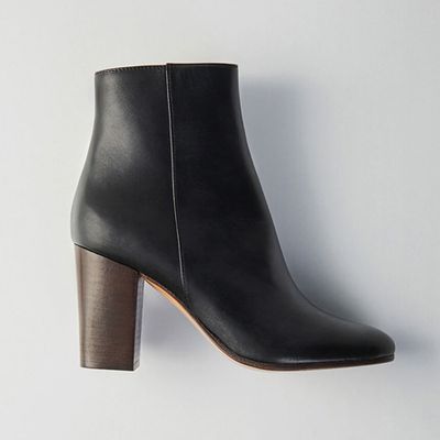 Heeled Smooth Leather Booties from Maje