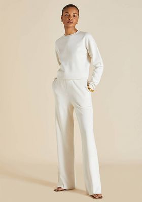 Cashmere & Silk-Blend Sweatshirt & Track Pants Set from Olivia von Halle