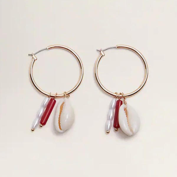 Shell Hoop Earrings from Mango