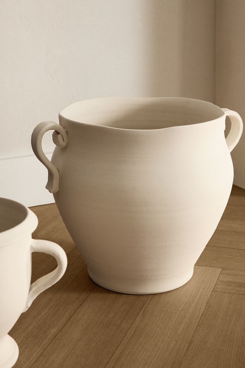 Large Terracotta Vase With Handles