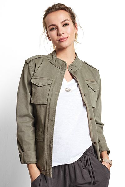 Military Jacket In Khaki