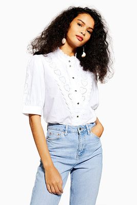 Ivory Broderie Shirt from Topshop