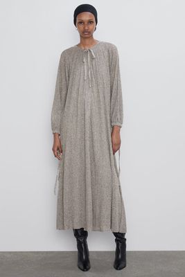 Metallic Thread Dress from Zara