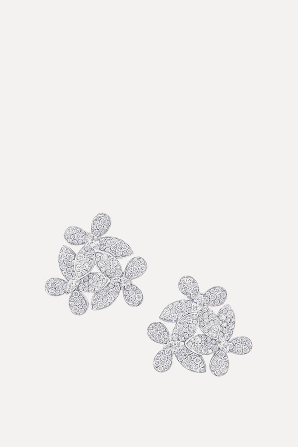 Triple Pavé Butterfly Diamond Earrings