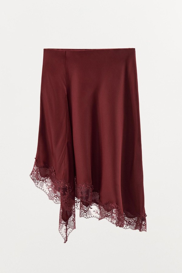 Lace-Trimmed Skirt from Zara