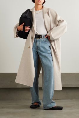  Borneo Double-Breasted Wool And Cashmere-Blend Coat, £580 |  LOULOU STUDIO