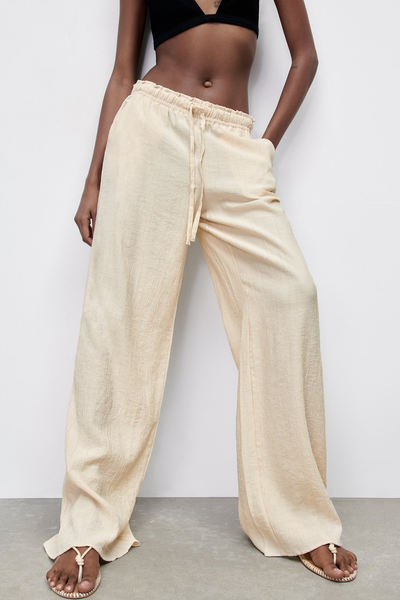 Full Length Textured Trousers from Zara