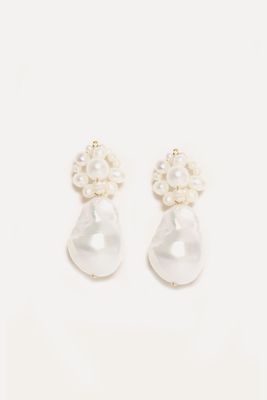 Tra La La Pearl & Gold Vermeil Earrings from Completedworks
