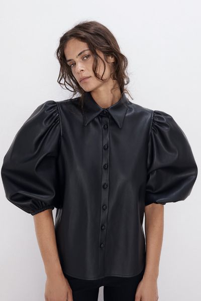 Faux Leather Shirt from Zara