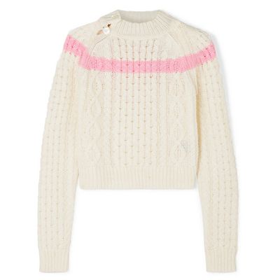 Jessica Striped Cable Knit Sweater from Preen Line