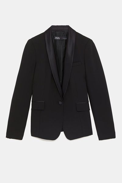 Contrast Shawl Collar Blazer from Zara